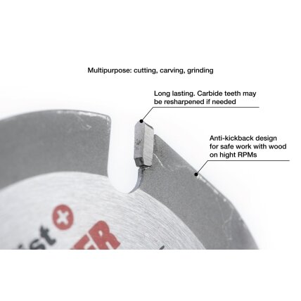 Specialist+ SPECIALIST+ pjovimo diskas WOOD CUTTER, 125 x 22 mm 1 Specialist+ SPECIALIST+ pjovimo diskas WOOD CUTTER, 125 x 22 mm 1
