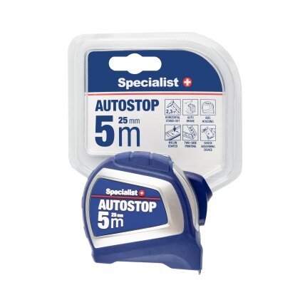 Specialist+ SPECIALIST+ ruletė AUTOSTOP 5 m, 25 mm 1 Specialist+ SPECIALIST+ ruletė AUTOSTOP 5 m, 25 mm 1