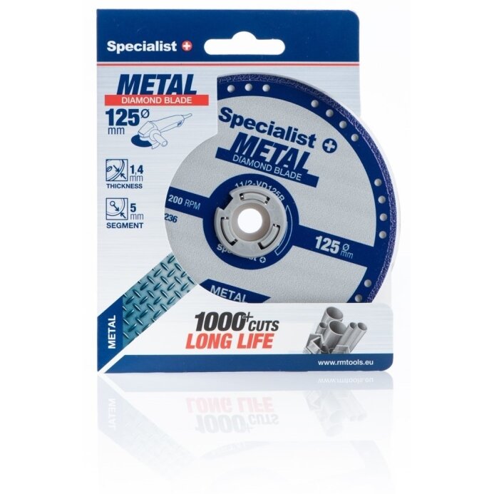 Specialist+ SPECIALIST+ deim. pj. diskas metalui 125x1.4x22.23 mm 4 Specialist+ SPECIALIST+ deim. pj. diskas metalui 125x1.4x22.23 mm 4