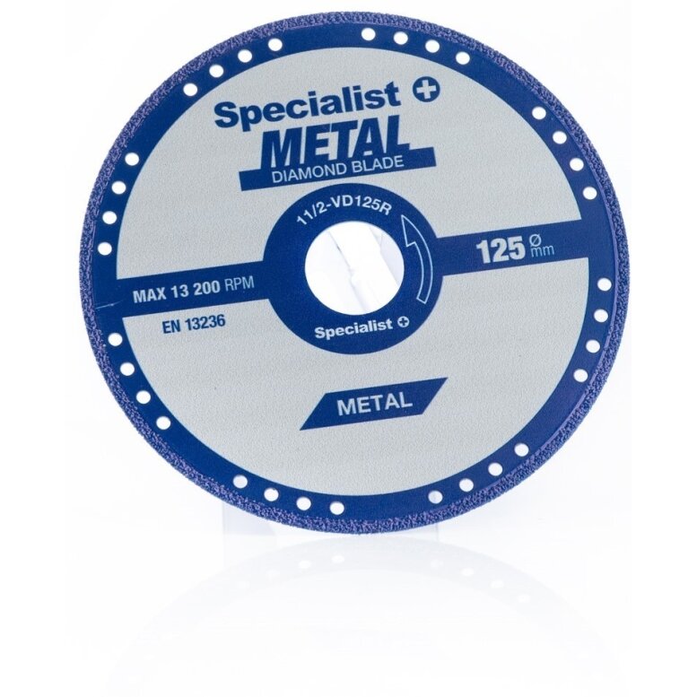Specialist+ SPECIALIST+ deim. pj. diskas metalui 125x1.4x22.23 mm 3 Specialist+ SPECIALIST+ deim. pj. diskas metalui 125x1.4x22.23 mm 3