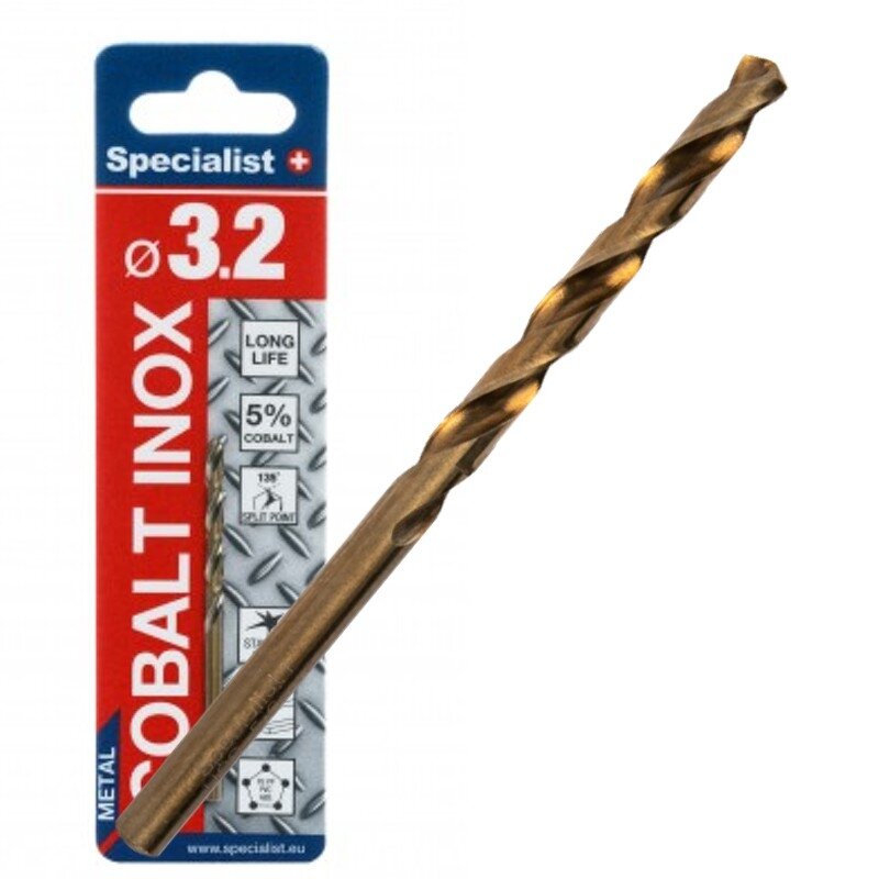 Specialist+ SPECIALIST+ metalo grąžtas COBALT, 3.2 mm Specialist+ SPECIALIST+ metalo grąžtas COBALT, 3.2 mm