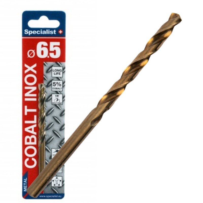 Specialist+ SPECIALIST+ metalo grąžtas COBALT, 6.5 mm