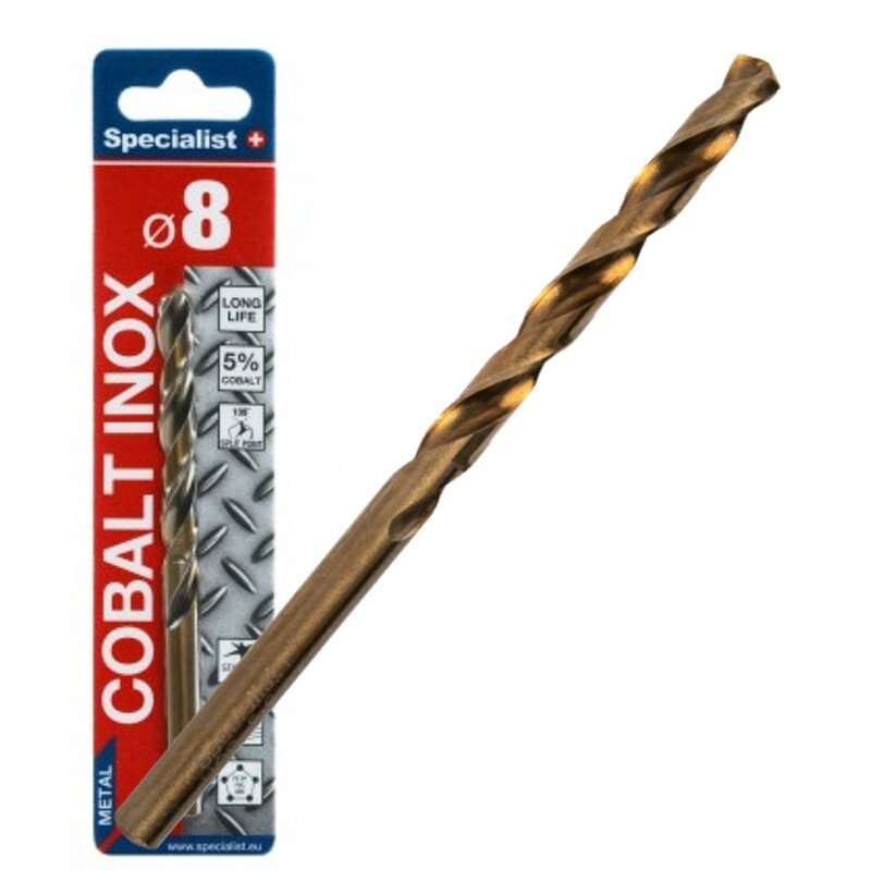 Specialist+ SPECIALIST+ metalo grąžtas COBALT, 8 mm