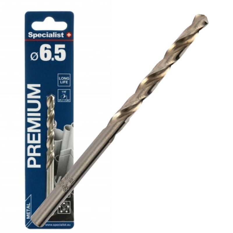 Specialist+ SPECIALIST+ metalo grąžtas PREMIUM, 6.5 mm Specialist+ SPECIALIST+ metalo grąžtas PREMIUM, 6.5 mm