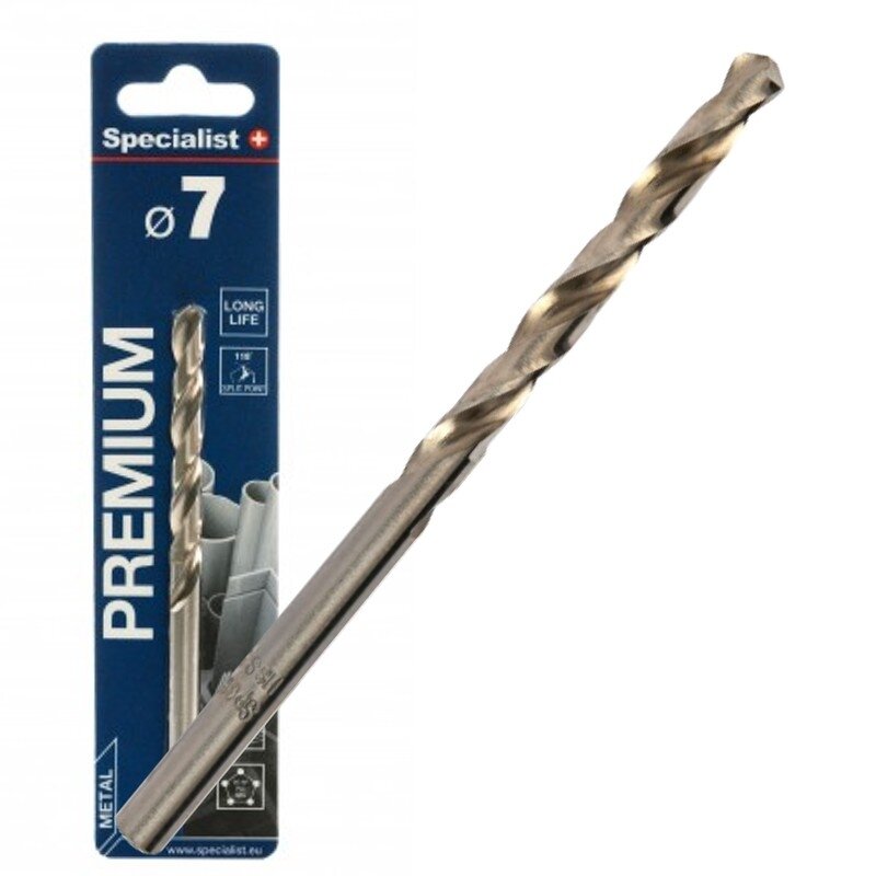 Specialist+ SPECIALIST+ metalo grąžtas PREMIUM, 7 mm Specialist+ SPECIALIST+ metalo grąžtas PREMIUM, 7 mm