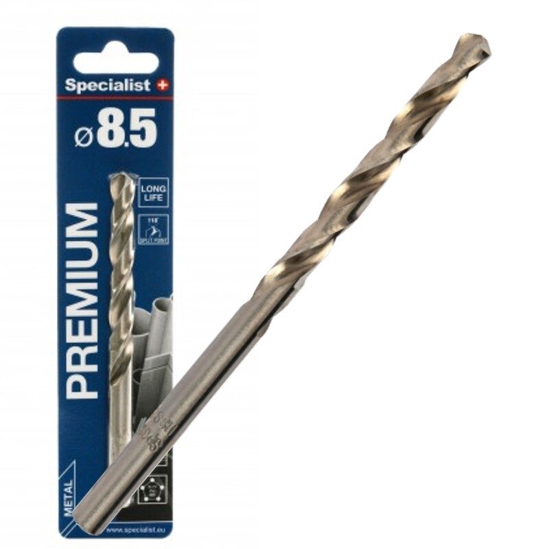 Specialist+ SPECIALIST+ metalo grąžtas PREMIUM, 8.5 mm Specialist+ SPECIALIST+ metalo grąžtas PREMIUM, 8.5 mm