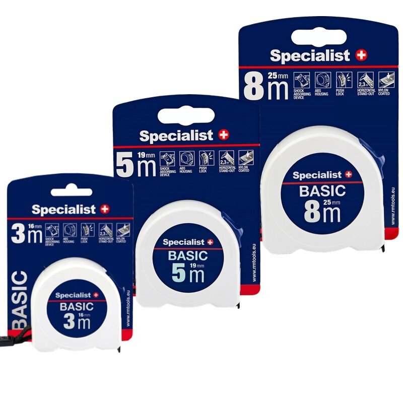 Specialist+ SPECIALIST+ ruletė BASIC 3 m, 16 mm 4