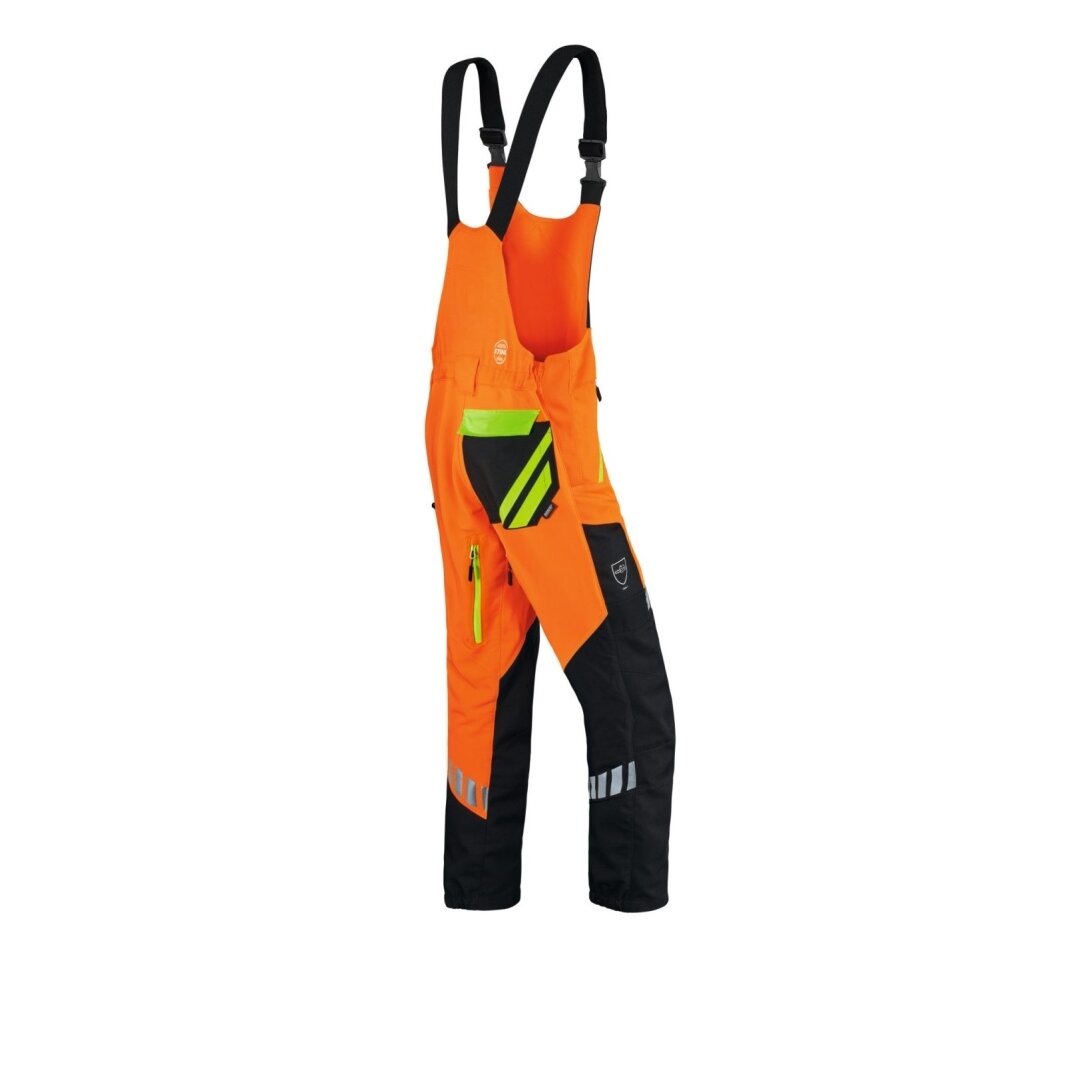 Stihl Kelnės apsauginės DYNAMIC DUROTEC su petneš. (oranžinė/juoda) (M) 1
