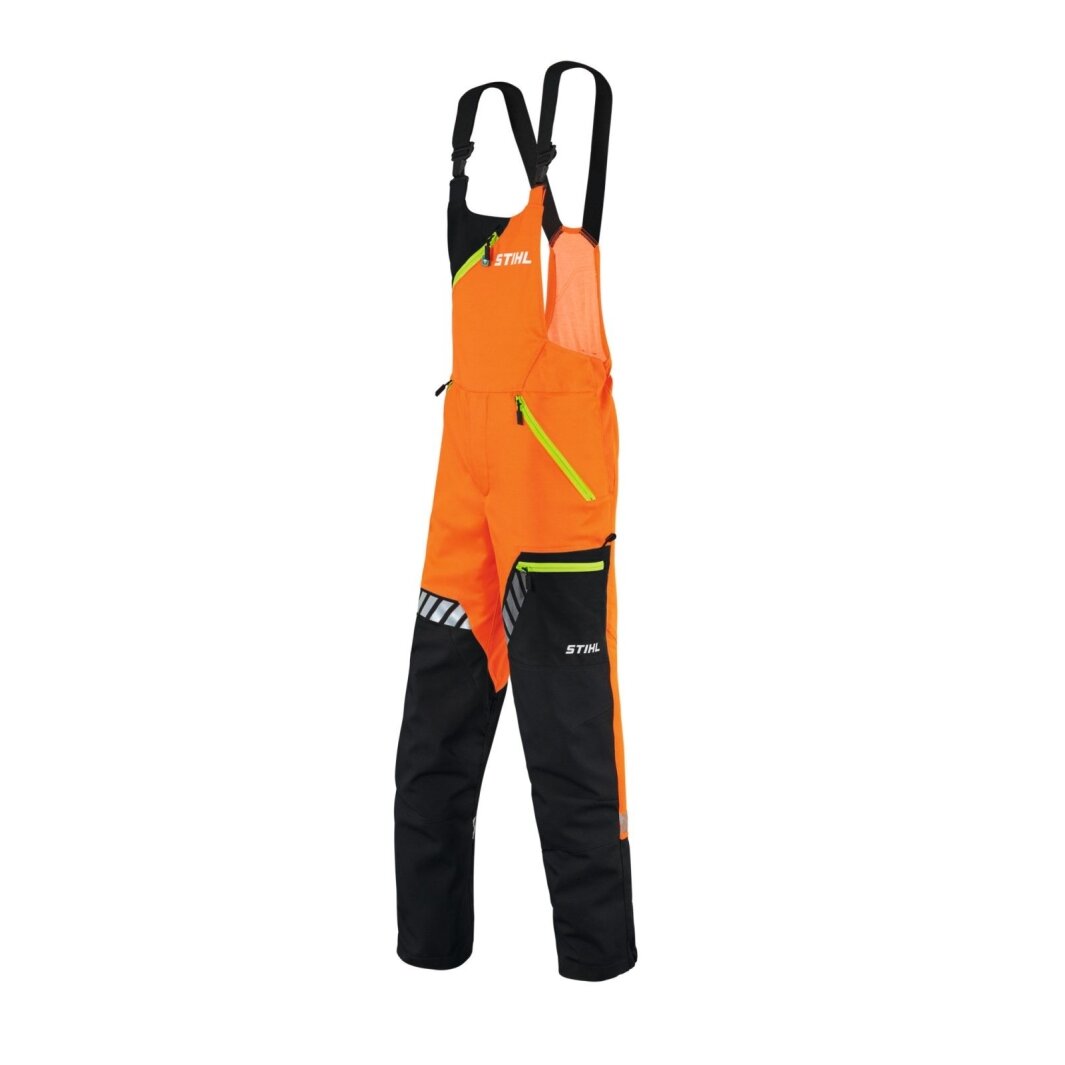 Stihl Kelnės apsauginės DYNAMIC DUROTEC su petneš. (oranžinė/juoda) (M)