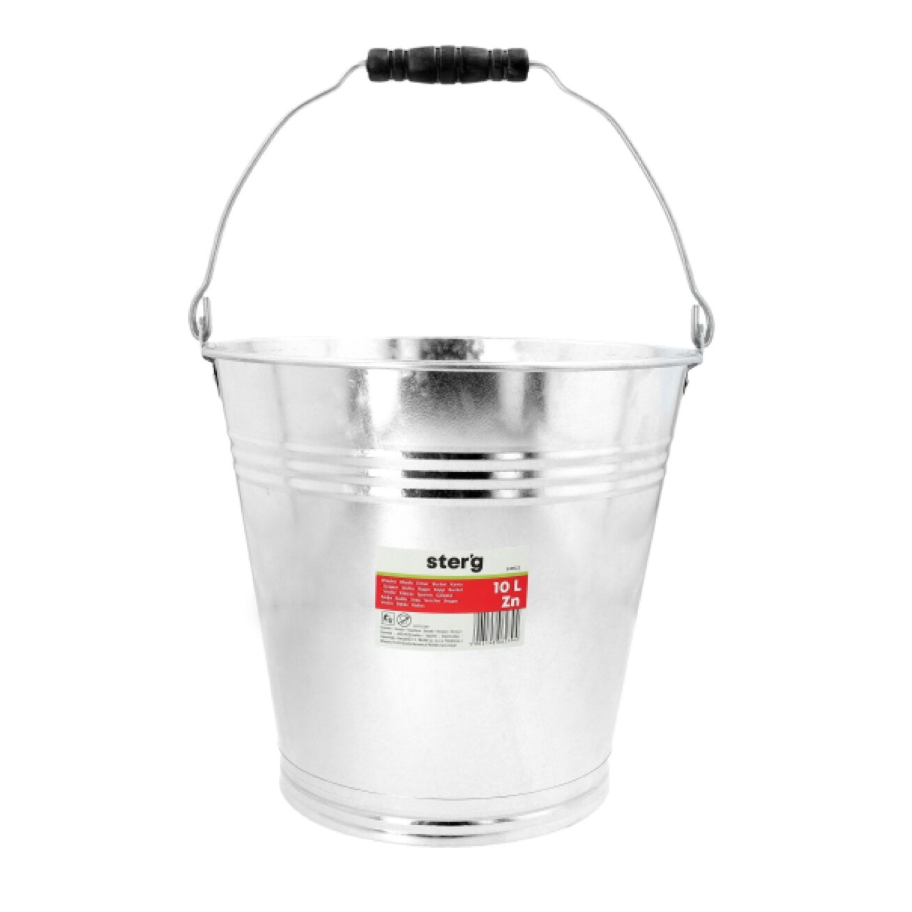 Ster'g Cinkuotas metalinis kibiras, 10l 5 Ster'g Cinkuotas metalinis kibiras, 10l 5