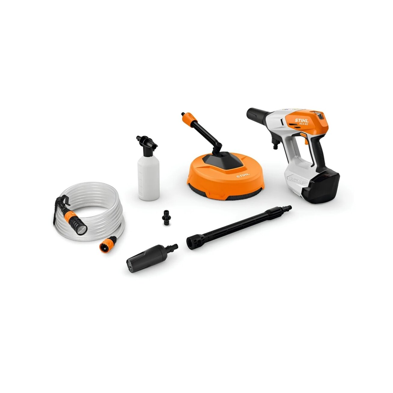 Stihl Rankinis akumuliatorinis vidutinio slėgio plovimo įrenginys STIHL RCA 50.0 (be akum. ir krov.) Stihl Rankinis akumuliatorinis vidutinio slėgio plovimo įrenginys STIHL RCA 50.0 (be akum. ir krov.)