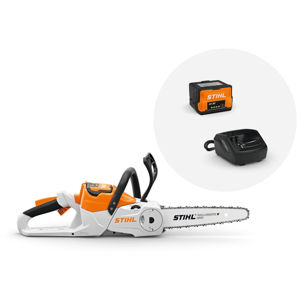 Stihl STIHL MSA 70.0 C-B akumuliatorinis pjūklas su akumuliatoriumi AK 30 S ir įkrovikliu AL 101