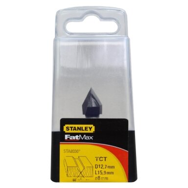 Stanley Freza TCT, V-griovelis 60 x 12,7 mm