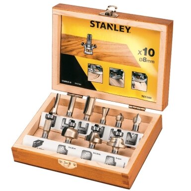 Stanley Frezų rinkinys TCT 10 PCE SET 8mm Stanley Frezų rinkinys TCT 10 PCE SET 8mm