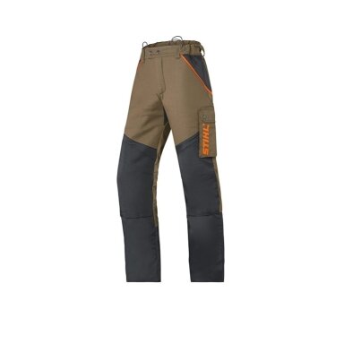 Stihl Kelnės apsauginės FS 3PROTECT rudos (L) (↕176-182), (↔86-96)