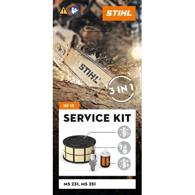Stihl Rinkinys serviso Nr. 15 - Filtras oro spec. + žvakė-10mm + filtras kuro (MS231,251)