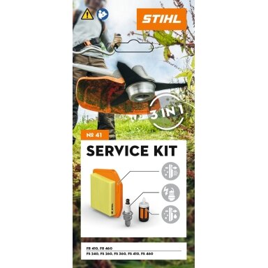 Stihl Rinkinys serviso Nr. 41 - Filtras oro + žvakė-10mm + filtras kuro (FS240,260,261,360,361,410,411,460,461)