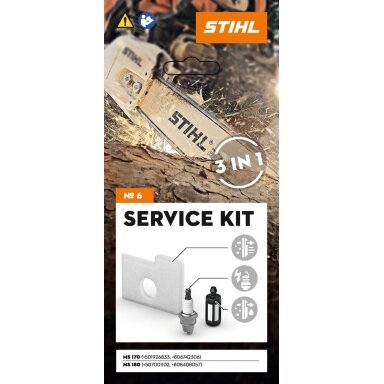 Stihl Rinkinys serviso Nr. 6 - Filtras oro + žvakė- 14mm + filtras kuro (MS170,180)