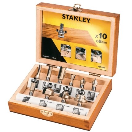 Stanley Frezų rinkinys TCT 10 PCE SET 8mm Stanley Frezų rinkinys TCT 10 PCE SET 8mm