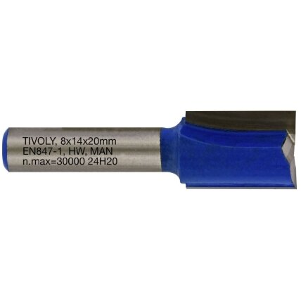 Straight slot cutter, 14x8 mm, 8mm shank Straight slot cutter, 14x8 mm, 8mm shank