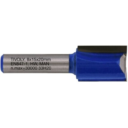 Straight slot cutter, 15x8 mm, 8mm shank Straight slot cutter, 15x8 mm, 8mm shank