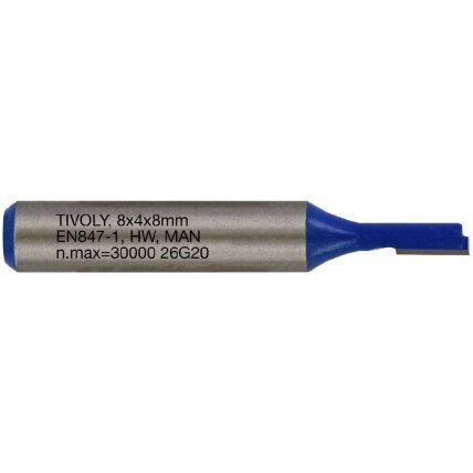 Straight slot cutter, 4x8 mm, 8mm shank Straight slot cutter, 4x8 mm, 8mm shank