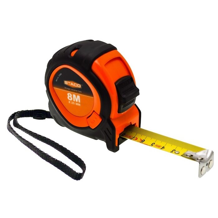STACO magnetinė ruletė 8m x 25mm STACO magnetinė ruletė 8m x 25mm