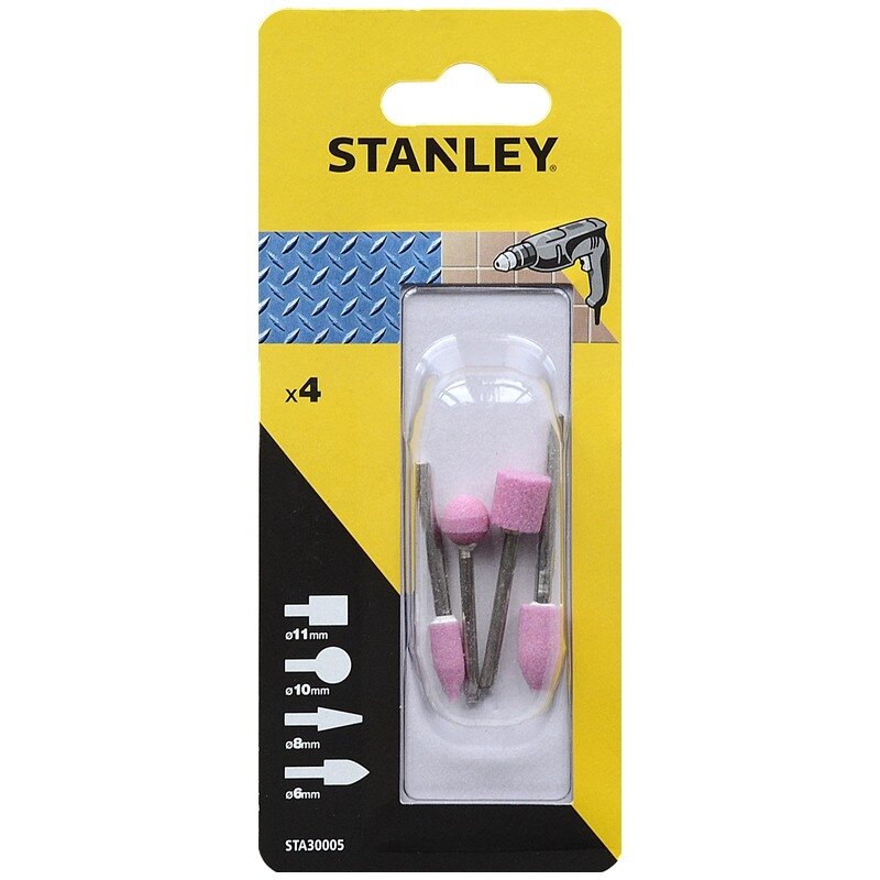 Stanley Šlifavimo akmenukų rinkinys 3 mm, 4 vnt. Stanley Šlifavimo akmenukų rinkinys 3 mm, 4 vnt.