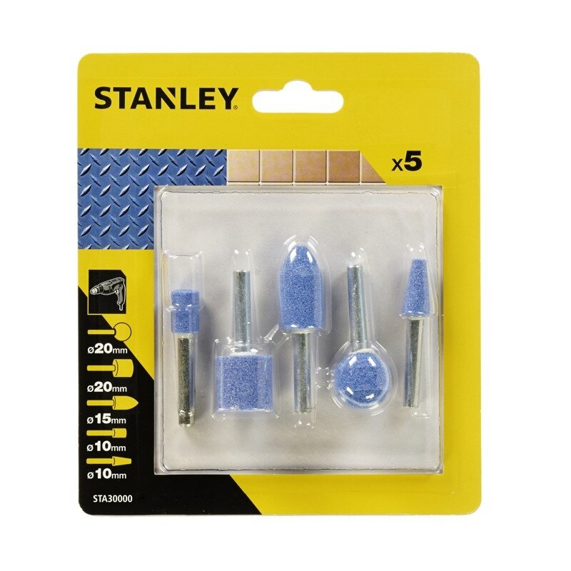 Stanley Šlifavimo akmenukų rinkinys 6 mm, 5 vnt. Stanley Šlifavimo akmenukų rinkinys 6 mm, 5 vnt.