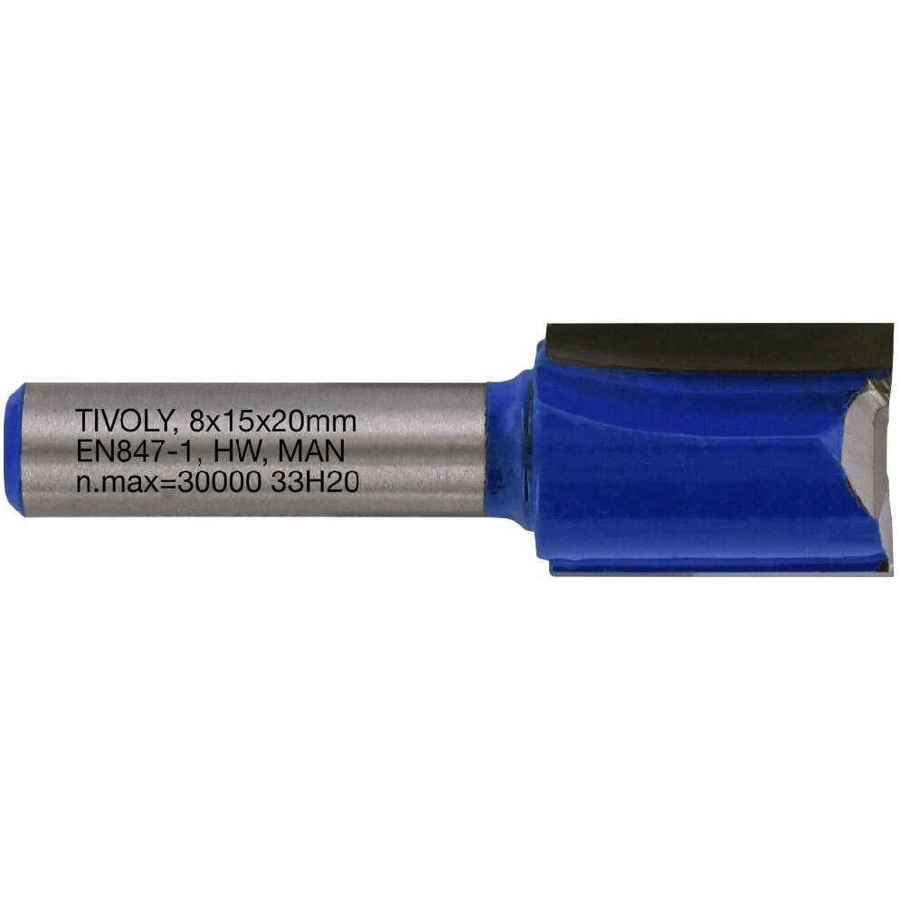 Straight slot cutter, 15x8 mm, 8mm shank Straight slot cutter, 15x8 mm, 8mm shank