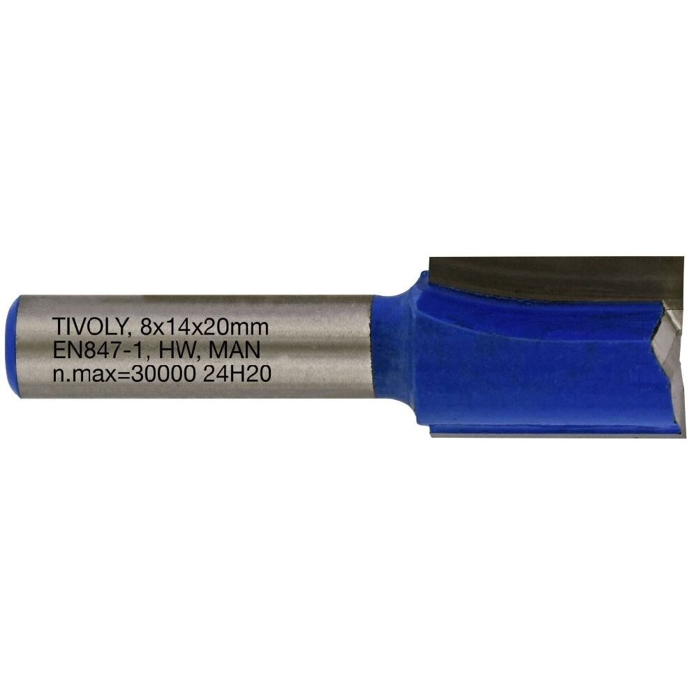 Straight slot cutter, 14x8 mm, 8mm shank Straight slot cutter, 14x8 mm, 8mm shank