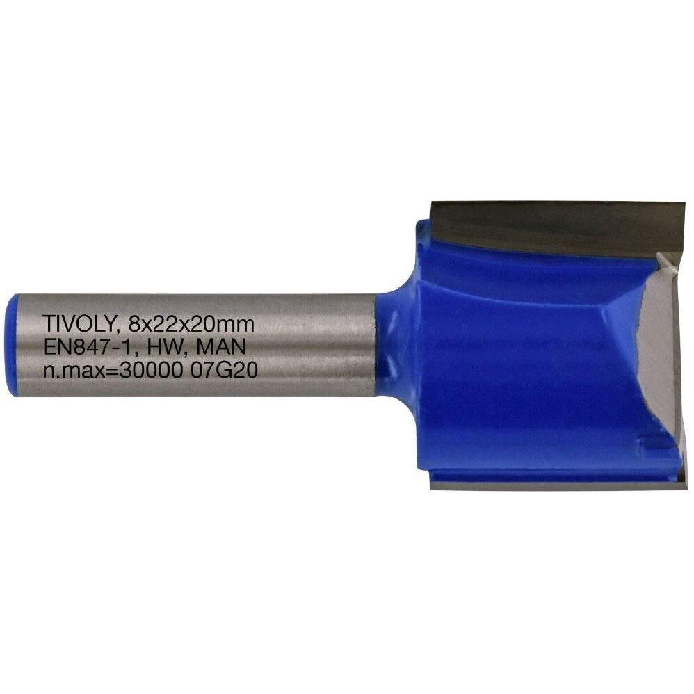 Straight slot cutter, 22x8 mm, 8mm shank Straight slot cutter, 22x8 mm, 8mm shank