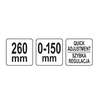 Suspaudimo replės slankiojančios veržtuvo L tipo 150mm 3
