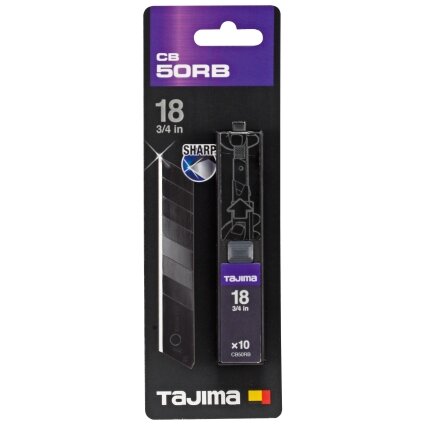 Tajima DORA Razar BLACK atsarginės geležtės 18 mm, 10 vnt. Tajima DORA Razar BLACK atsarginės geležtės 18 mm, 10 vnt.