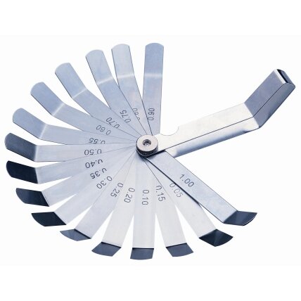 Tarpumačių rinkinys 0.05mm-1.0mm, 16vnt. Tarpumačių rinkinys 0.05mm-1.0mm, 16vnt.
