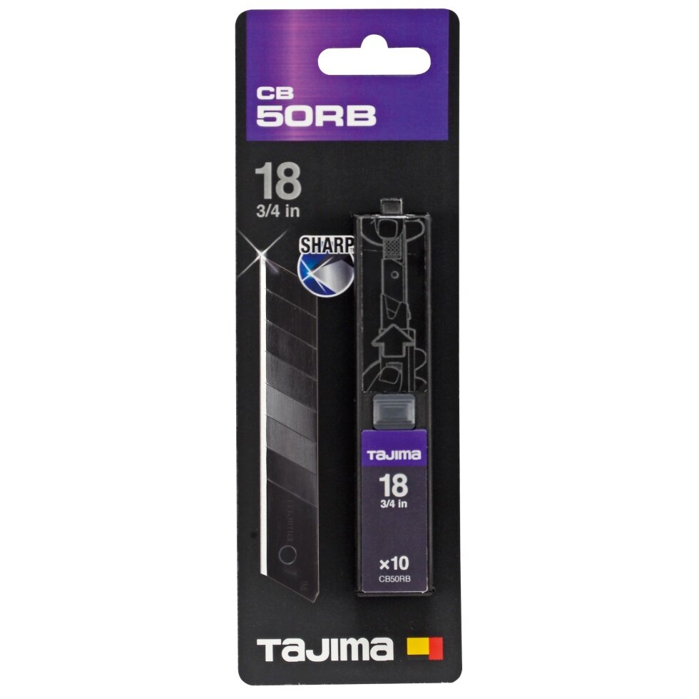 Tajima DORA Razar BLACK atsarginės geležtės 18 mm, 10 vnt. Tajima DORA Razar BLACK atsarginės geležtės 18 mm, 10 vnt.