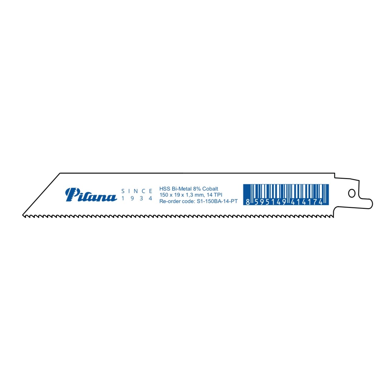 Tiesinis pjūklelis metalui PILANA 150x1,3mm. 14TPI