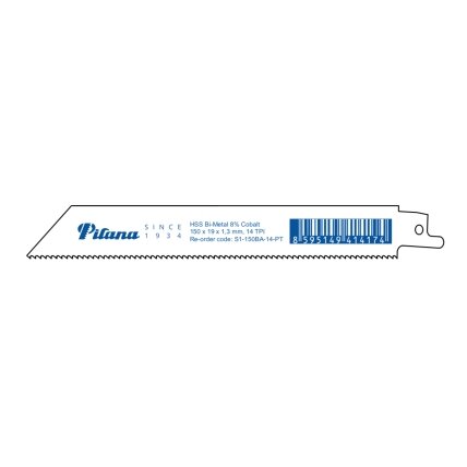 Tiesinis pjūklelis metalui PILANA 150x1,3mm. 14TPI Tiesinis pjūklelis metalui PILANA 150x1,3mm. 14TPI