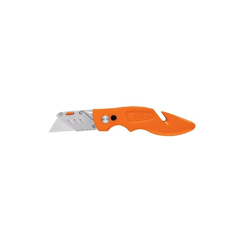 Truper sulankstomas peilis su aliuminio ir nerūdijančio plieno korpusu, 180 mm Truper sulankstomas peilis su aliuminio ir nerūdijančio plieno korpusu, 180 mm