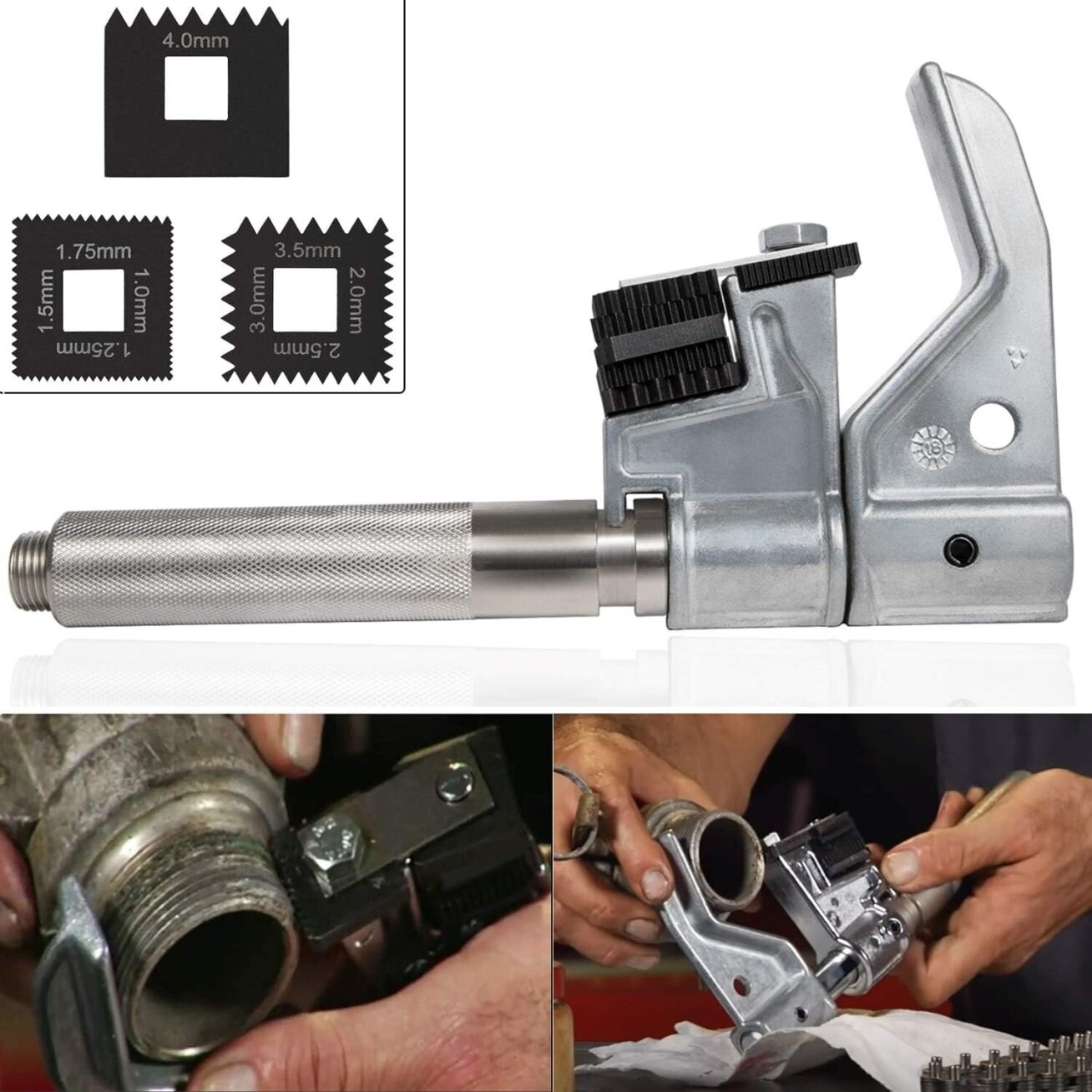 Universalus išorinio sriegio taisymo įrankis Ø35-130mm 1 Universalus išorinio sriegio taisymo įrankis Ø35-130mm 1
