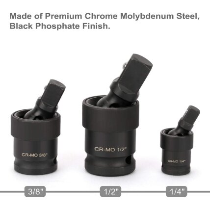 Universalių šarnyrų smūginių rinkinys 3vnt. 1/4"+3/8"+1/2" 1 Universalių šarnyrų smūginių rinkinys 3vnt. 1/4"+3/8"+1/2" 1
