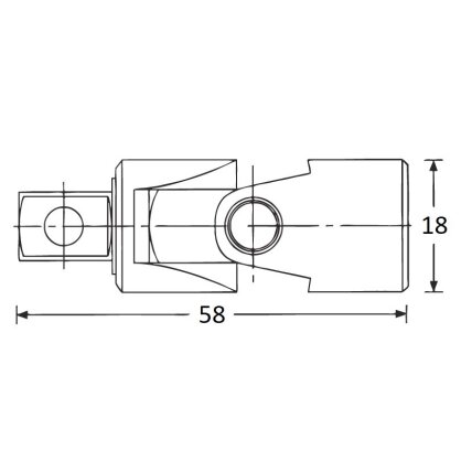 Universalus šarnyras 3/8" 58mm 1 Universalus šarnyras 3/8" 58mm 1
