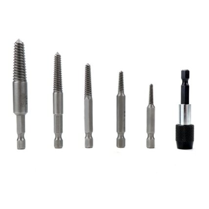 Užlūžusių varžtų išsukėjų rinkininys 1/4" HEX 6vnt. (smulkus sriegis) 1 Užlūžusių varžtų išsukėjų rinkininys 1/4" HEX 6vnt. (smulkus sriegis) 1