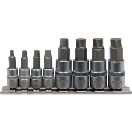 Užlūžusių varžtų išsukėjų rinkinys 8vnt. (stambus sriegis) 1/4", 3/8" HEX 1 Užlūžusių varžtų išsukėjų rinkinys 8vnt. (stambus sriegis) 1/4", 3/8" HEX 1