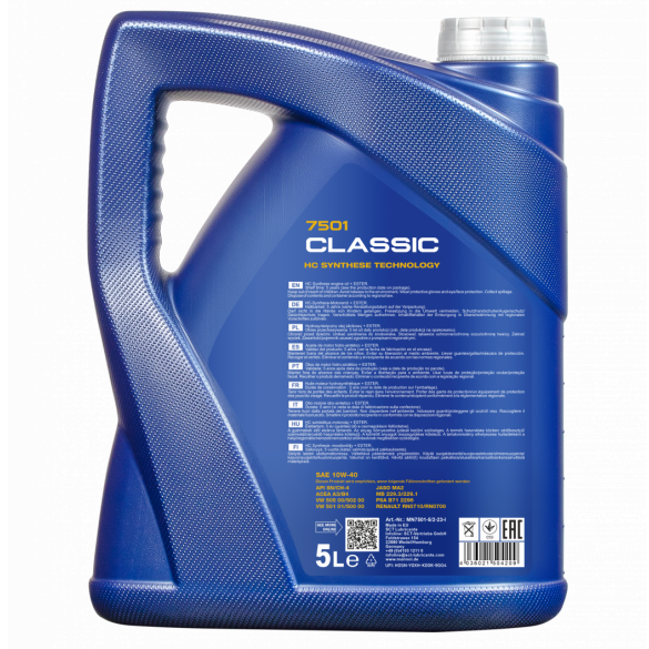 Variklio alyva MANNOL CLASSIC 10W-40 5l MN7501-5 1 Variklio alyva MANNOL CLASSIC 10W-40 5l MN7501-5 1