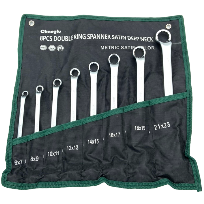 Veržliarakčių žiediniais galais rinkinys 8vnt. (6-23mm) Veržliarakčių žiediniais galais rinkinys 8vnt. (6-23mm)