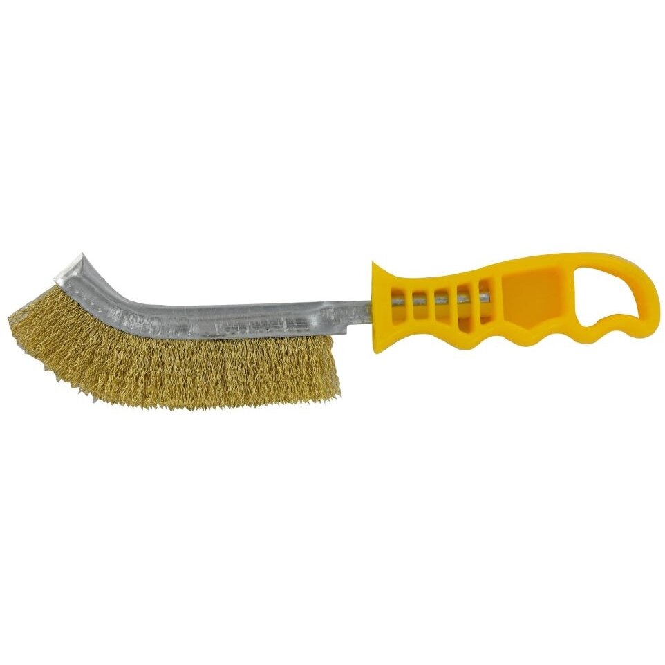 Vielinis šepetys, plastiko rankena, žalvario viela, L-235 Vielinis šepetys, plastiko rankena, žalvario viela, L-235