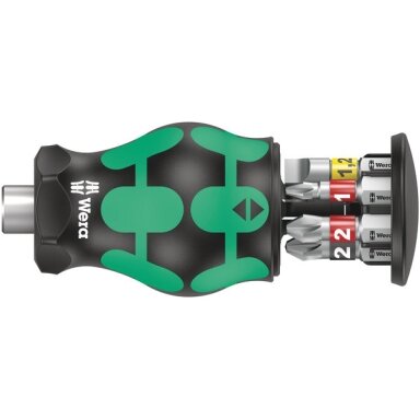 Wera Kraftform Kompakt mini atsuktuvas, su 6x PH, PZ, SL antgaliais Wera Kraftform Kompakt mini atsuktuvas, su 6x PH, PZ, SL antgaliais