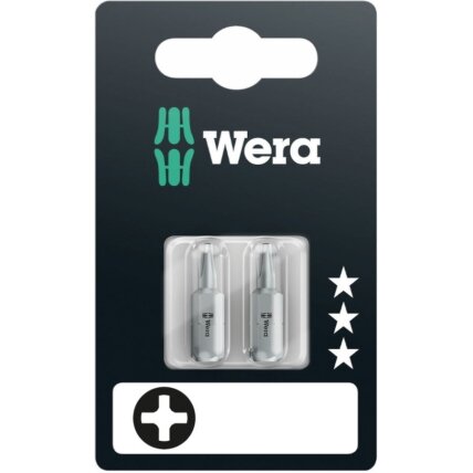 Wera 851/1 RZ antgaliai gipso kartono varžtams PH 2 x 25mm, 2vnt, blisteryje Wera 851/1 RZ antgaliai gipso kartono varžtams PH 2 x 25mm, 2vnt, blisteryje