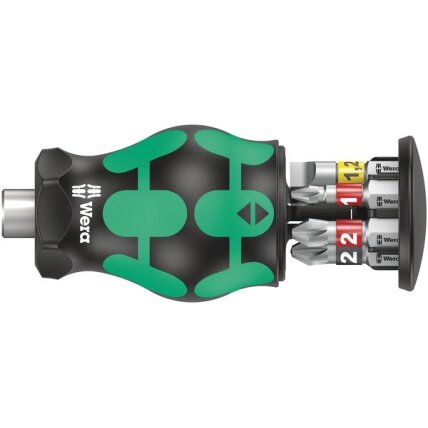 Wera Kraftform Kompakt mini atsuktuvas, su 6x PH, PZ, SL antgaliais Wera Kraftform Kompakt mini atsuktuvas, su 6x PH, PZ, SL antgaliais